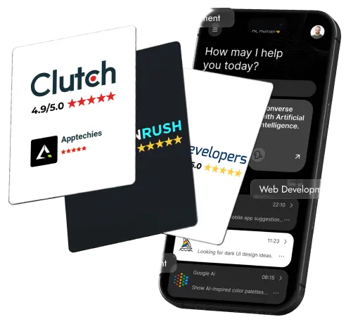 Team collaborating on a mobile app